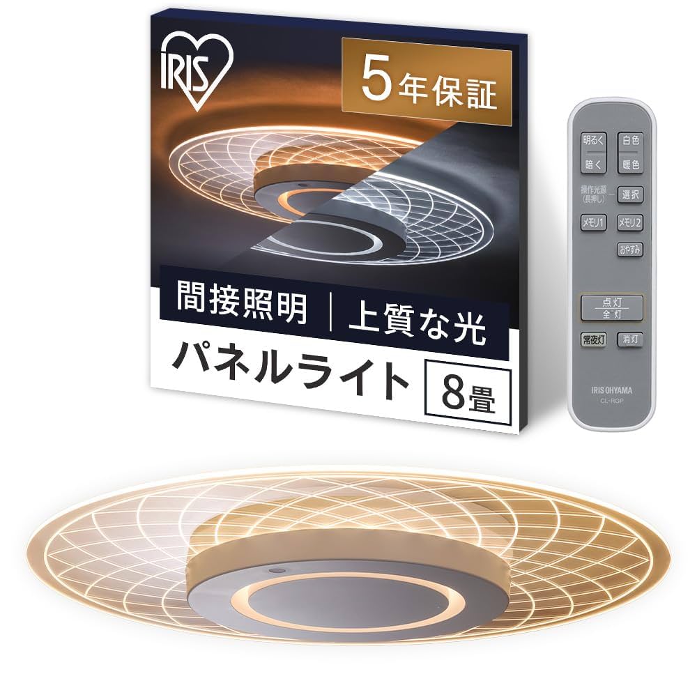 Amazon | アイリスオーヤマ LEDシーリングライト パネルライト 8